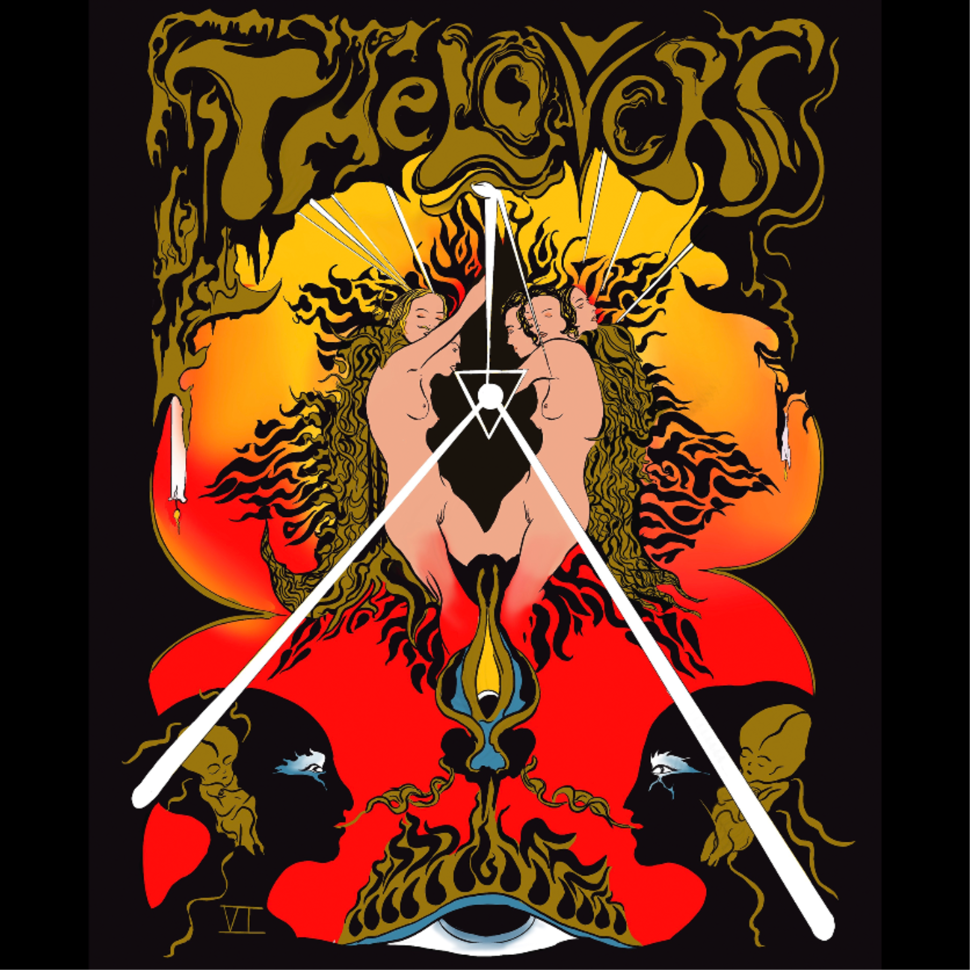 The Lovers Tarot card, Procreate Illustration