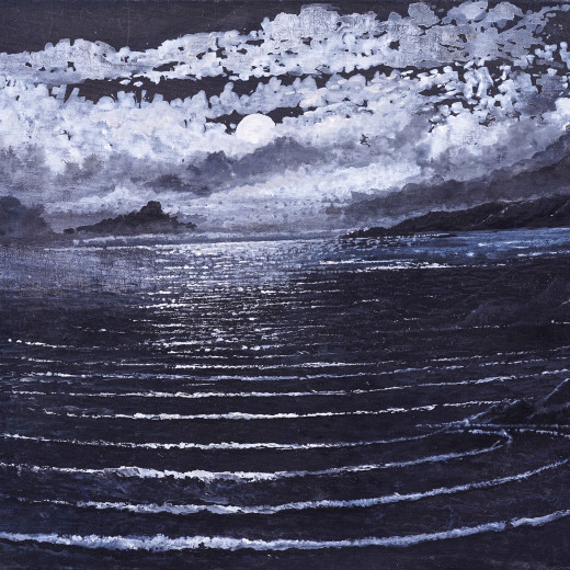 Midnight Moonlit Waves