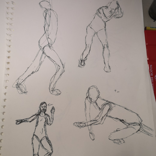 Quick life drawing experimentation