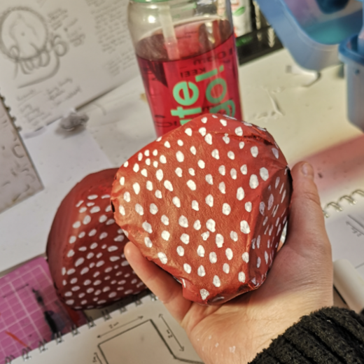 strawberry prop made for farce play