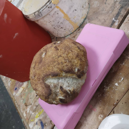 bread making workshop, made with expanding foam and and acrylic paint