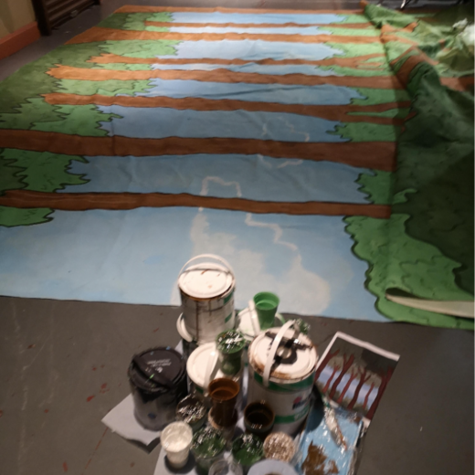 scenic painting for AJ Productions 'Cinderella'